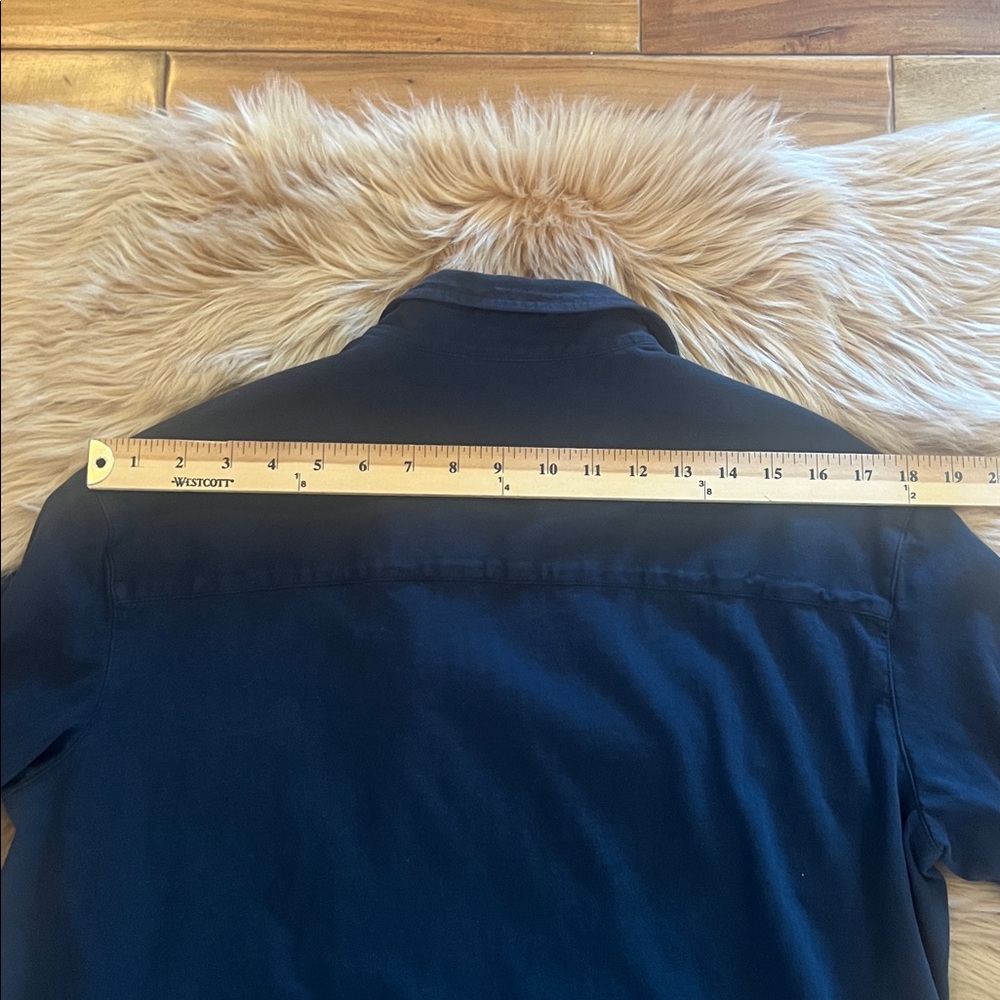 Frank & Eileen Mary Dress Heritage Jersey Black Cotton Button Down Shirt Dress M - Picture 8 of 13